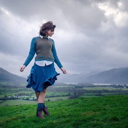 Erea Woven Slip Stitch Raglan Jumper in The Fibre Co. Cumbria - Downloadable PDF