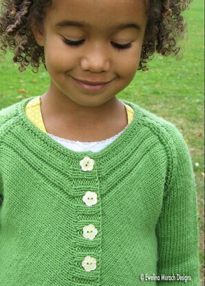 Flower Cardigan (kids) Knitting pattern by Ewelina Murach | LoveCrafts