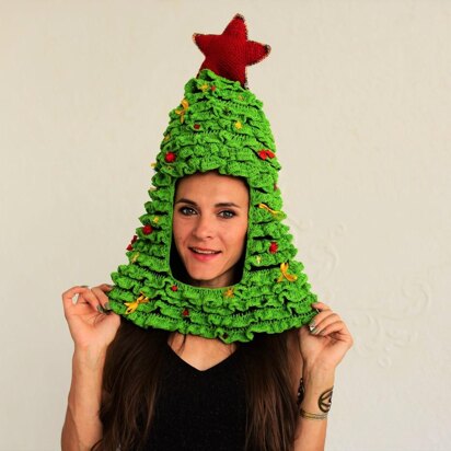 Crochet Christmas tree hat