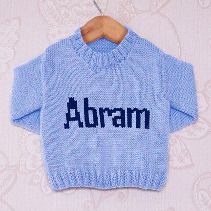 Intarsia - Abram Moniker Chart - Childrens Sweater