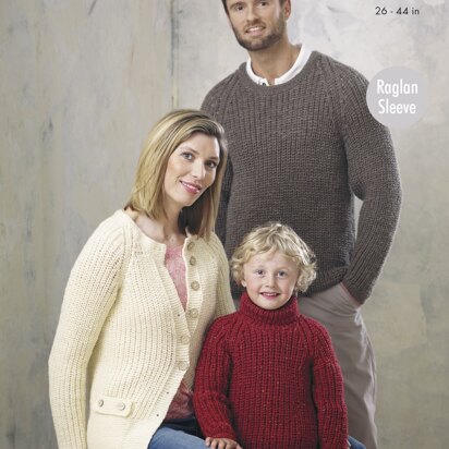 Sweaters & Cardigan in King Cole Aran - 4551 - Downloadable PDF