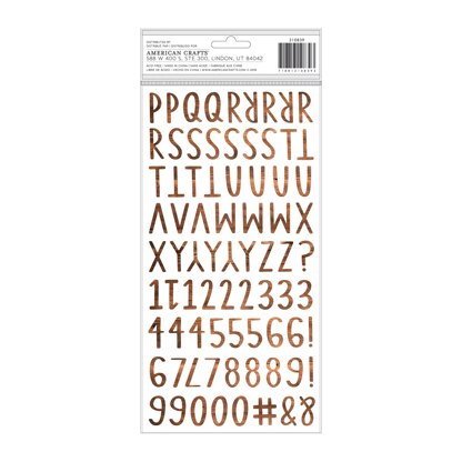 American Crafts Together For Christmas Thickers Stickers 5.5"X11" 167/Pkg - Cedar Alpha/Foam
