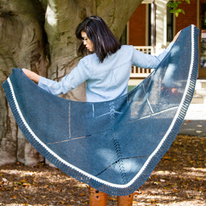 779 Limestone Inclusion Shawl - Knitting Pattern for Women in Valley Yarns Colrain