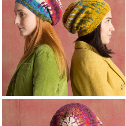 Slouchy Fair Isle Hat in Classic Elite Yarns Liberty Wool Solids - Downloadable PDF