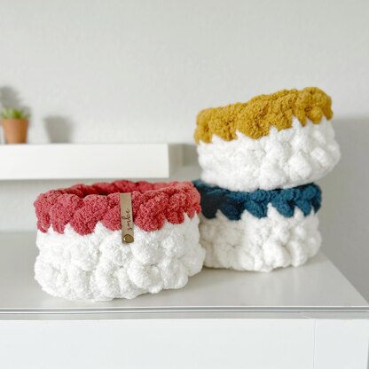 Mini Crochet Color Block Basket 107