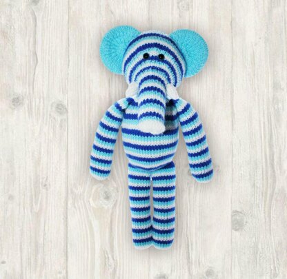 Elephant Knitting Pattern, Knitted Elephant
