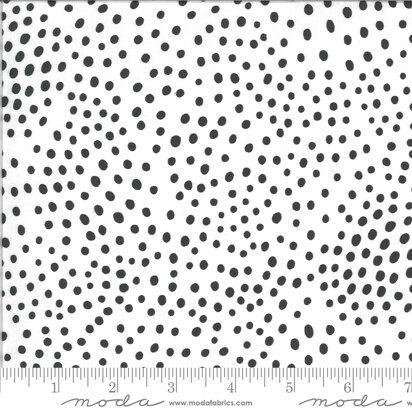 Moda Fabrics Zoology - Ivory Charcoal Movement Dots