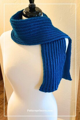 Beginner Easy Ribbed Knit Look Crochet Scarf Pattern