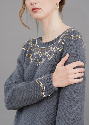 Billie Sweater - Knitting Pattern For Women in Debbie Bliss Rialto 4 Ply