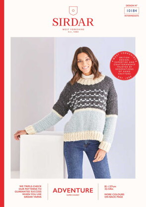 Coloured Block Sweater in Sirdar Adventure - 10184 - Downloadable PDF