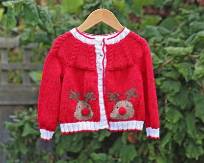 Rudolph Jacket Knitting Pattern (no 116) to fit child 2 to 11 years old