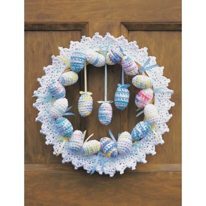 Happy Easter Wreath in Lily Sugar 'n Cream The Original Print
