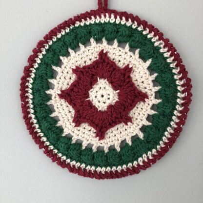 Poinsettia Hoop Wall Hanging