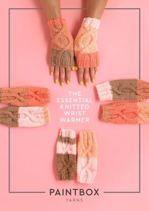 "The Essential Knitted Wristwarmers" - Free Accessory Knitting Pattern in Paintbox Yarns Chunky Pots