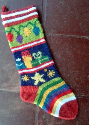 Mix-It-Up Christmas Stocking Intarsia