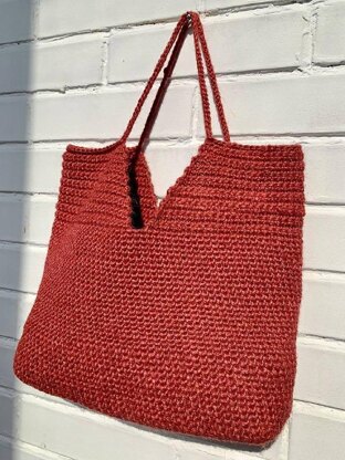 Crochet eco jute tote bag