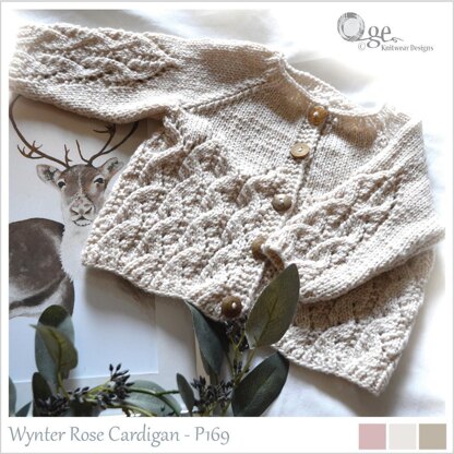 OGE Knitwear Designs P169 Wynter Rose Cardigan PDF