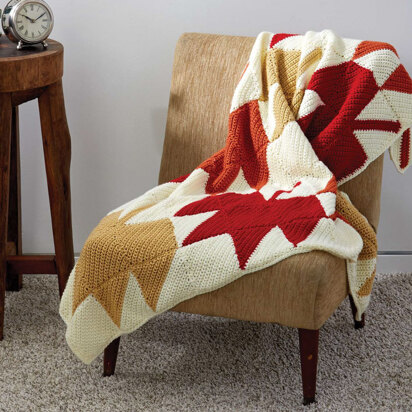 Autumn Leaves Afghan in Caron Simply Soft and Simply Soft Collection - Downloadable PDF