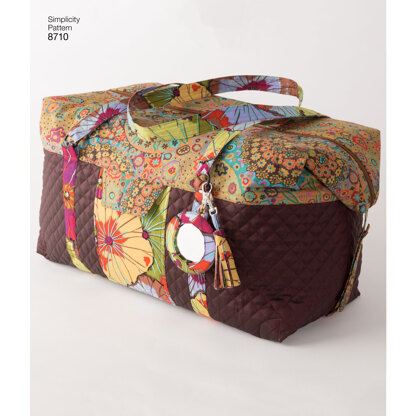 Simplicity 8710 Luggage Bags, Key Ring and Tassel - Paper Pattern, Size OS (ONE SIZE)