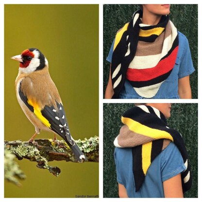 Tribute Shawl: European Goldfinch