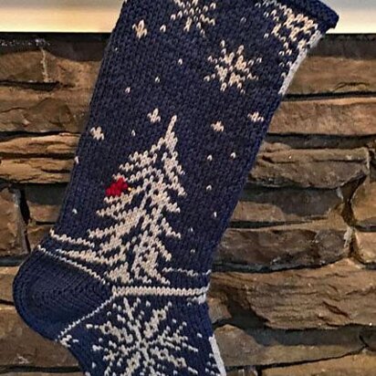 Christmas Cardinal Stocking