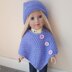 Lavender Poncho for Doll