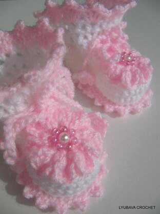 Baby Booties "New Baby Girl"