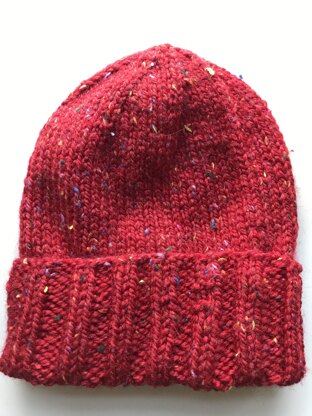 Red tweed hat