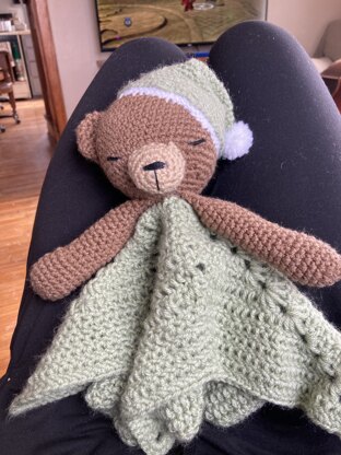 Lovey Blanket Bear Security Blanket Teddy