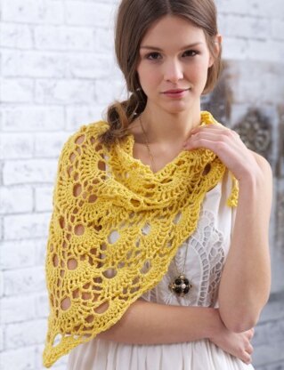 Yes Yes Shawl in Bernat Vickie Howell Cotton-ish