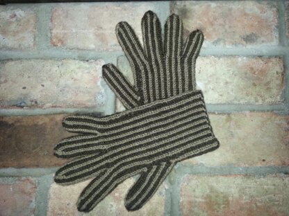 Men's Striped Gloves