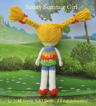 Sunny Summer Girl Amigurumi Crochet Pattern