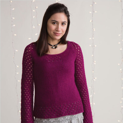 Lynette Pullover in Classic Elite Yarns Soft Linen - Downloadable PDF