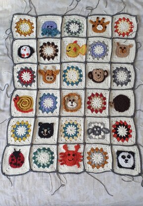 Animal baby blanket