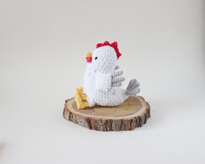 Helen, the crocheted plush hen