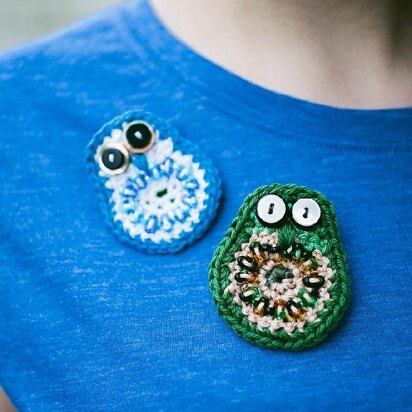 Beaded Owl Pin