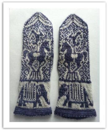 Retro Circus Mittens