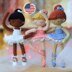 Set of 3 Ballerina Amigurumi Crochet