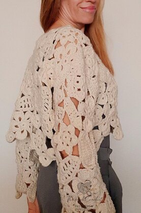 Boho Crochet Lace Oversized Sweater