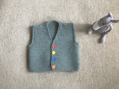 Little Oscar Waistcoat. 3 to 6 months size