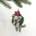 Cat in a Wreath Christmas Ornament