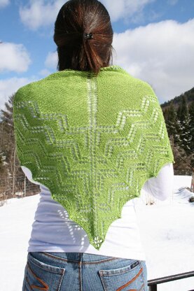 Green Hills and Valleys Shawlette
