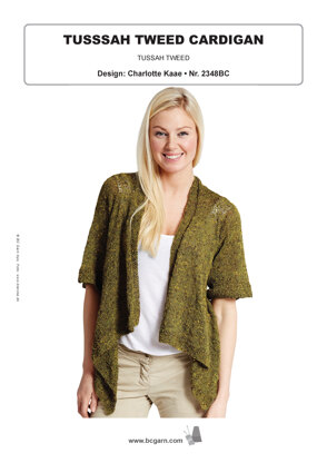 Cardigan by Charlotte Kaae in BC Garn Tussah Tweed - 2348BC - Downloadable PDF