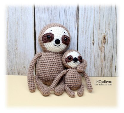 Sloth Mother and Baby Crochet Pattern