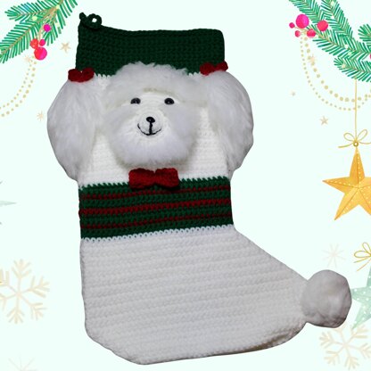 Poodle Christmas Stocking