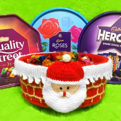 Christmas Santa Chimney Roses Chocolate Tub Cover