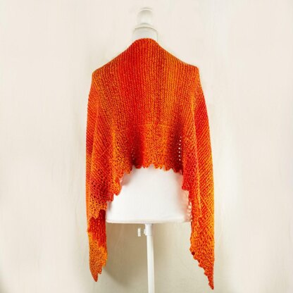 Solar Wave Shawl in Cascade 220 Superwash Wave - W732 - Downloadable PDF