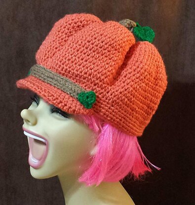 Pumpkin Newsboy Cap