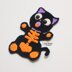 Skeleton Black Cat Applique