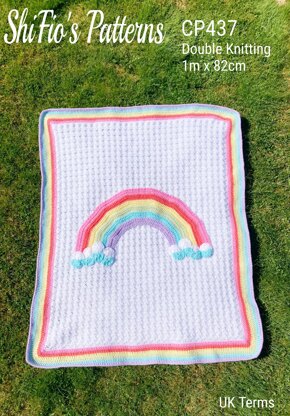 Rainbow Baby Blanket Crochet Pattern #437